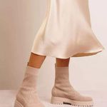 Gianvito Rossi  Torrance Bouclé Ankle Sock Boots in Soft‎ Beige Size EU42 Photo 0