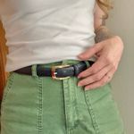 Liz Claiborne Villager Navy Blue Gold Belt Simple Neutral Classic Accessory Photo 10