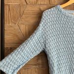 Lara Knit Womens Sweater Sz Small Baby Blue 3/4 Sleeve Cozy Photo 2