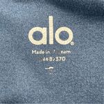 Alo Yoga Leggings Blue Pink Mesh Chevron Sheer Stripes Cropped Capri Size Small Photo 5