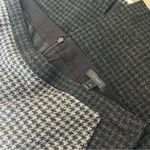 J.Crew Wool Skirt Houndstooth Pencil Pockets Office Work Warm Black Gray Sz 12 Photo 7
