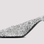 Balenciaga Knife Glitter High Heel Mules in Silver Titanium Size 36 New in Box Photo 3