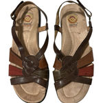 Earth Spirit  Leather Sandals Womens 8 Multi Color Comfort Walking Strappy Shoes Photo 0