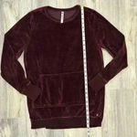 Fabletics  Liane Long Sleeve Velour Sweatshirt Pullover Purple Crew Neck Size S Photo 1