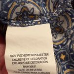 Jolt  Women's Blue Tie Neck 3/4 Bell Sleeve Peasant Top Photo 6