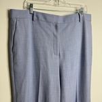 Ann Taylor The Wide Leg Dress Pant Crepe In Light Blue Textured Size 16 Workwear Photo 2