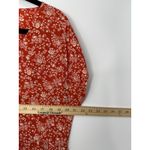 Madewell  Piazza Floral Button Front Midi Dress Red White Size L Boho Cottagecore Photo 11