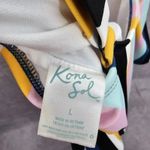 Kona Sol  Striped One Piece Swim Padded Bathing Suit Body Suit Beach L Large Photo 5