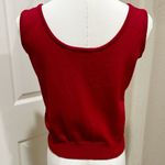 St. John Collection by Marie Red Santana Knit Star Tank Top Crop Sz P Photo 4