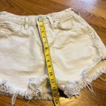 Free People Womens 26 off white Distressed Frayed Festival Jean Denim Shorts Photo 4