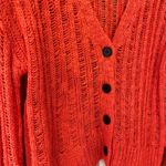 Gianni Bini Women's Orange Cardigan Sweater Size Medium Photo 2