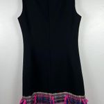 Milly Women’s Black Dress size 2, colored fringe on the bottom pink/blue/ white/ Photo 1