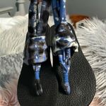 Rampage Sandals Flip Flops Bandana Shoes Blue Knit Tie Dye Womens 6 Photo 1