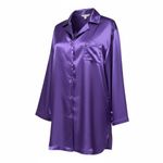 Oscar de la Renta Pink Label Vintage Royal Purple Satin Sleepwear Top, EUC Photo 0