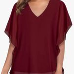 Lotus Smile women’s chiffon top red size 2XL Photo 1