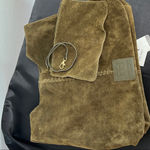 Haute Hippie  | Olive Green Suede/Leather Festival Hobo Bag w/ Matching Mini Bag Photo 11