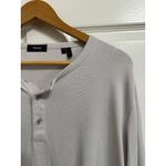 Theory  Essence henley anemone milano Men's grey long‎ sleeve tee size XL Photo 1