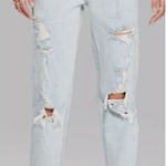 Wild Fable  Light Wash Destroyed High Rise Mom Jean Photo 0