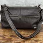 The Sak Stanford Brown Leather Handbag Purse Zippered Top Strap Photo 0