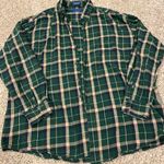 Oversized Green and Tan Flannel Size XL Photo 0