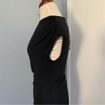 ZARA  New Women Black Casual Party Asymmetric Draped Midi Dress Size M Photo 10