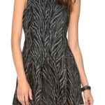 Free People Black Chenille Zebra Print Pocket Drop Waist 2 Casual Mini Dress Photo 0