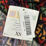 LuLaRoe Madison Black Multicolor Geometric Print Pleated A-Line Mini Skirt Sz XS Photo 6