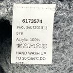 SheIn Womens Sz Small Gray Crew Neck Ribbed Knit Button Front Cardigan Sweater Photo 3