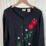 American Vintage Vintage 90s Y2K Classic Elements Woman Holiday Cardigan Sweater Plus Size 20-22W Photo 2