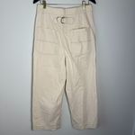 Free People  Sunday Skies Wide Leg Sailor Pants Back Buckle Ecru Size 12 Photo 4