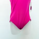 Carmen Marc Valvo NWT  One Shoulder Pink Swimsuit Size 12 Beach Resort Summer‎ Photo 2