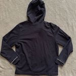 Karen Scott  Black Sport Sweater Hoodie Button Down Cotton Blend Size Medium Photo 2
