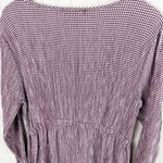 Cut Loose Crinkle Check Dress Burgundy White Gingham Boho Lagenlook Size Medium Photo 7