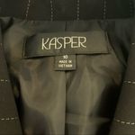Kasper 3 Button Blazer Black White Stripes Photo 7