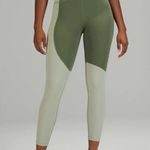 Lululemo Nulu Color Block High-Rise Cropped Leggings Green Twill / Green Fern Photo 7