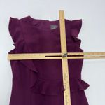 Adrianna Papell  Dress Womens Size 0 Plum Purple Ruffle Sheath Mini Photo 6