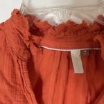 Anthropologie Pilcro and the letterpress orange gauze button front knit top XS Photo 1