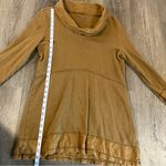 Neon Buddha Tan Long Sleeve Cowl Neck Tunic Length Top Women’s Size Large Photo 5