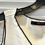 ZARA White Sleeveless Top with Black Trim Photo 2