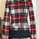 Heritage 1981 Red Plaid Wool-blend Biker Jacket Photo 2