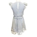 Saylor  NWT Smocked Mini Dress Size Large Blue Pinstripe Eyelet Coquette Preppy Photo 6