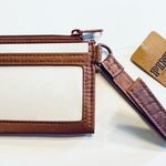 PINK - Victoria's Secret 🤎Victoria’s Secret PINK Cardholder Zip Wristlet Strap Keychain / Carmel Photo 2