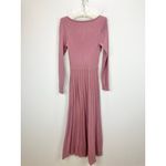 Lulus  Snuggly Precision Mauve Pink Pleated Sweater Midi Dress Knit A Line Medium Photo 9