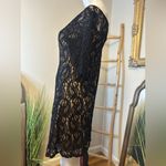 Verducci Little Black Lace Dress Nude Lining Medium Photo 3