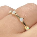Sterling Silver EUC 925  Fire Opal Goldtone Gold Over Ring Sz 8 Photo 4