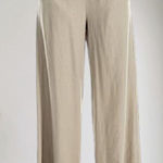 Max Studio Tan Cream Wide Leg Linen Pants Size S Photo 0