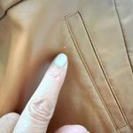 ZARA  Faux Leather Pants Brown High Rise Stretch Fit Slim Silhouette Sz M (Flaw) Photo 7