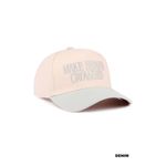 Make Heaven Crowded Embroidered Baseball Cap Cream / Light Blue Adjustable Photo 3
