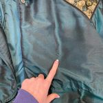 Vintage Puffer Jacket with Floral Detail Green Size 18 Photo 6