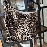 Reformation  iggy one shoulder tank top cropped leopard print deadstock fabric Photo 1